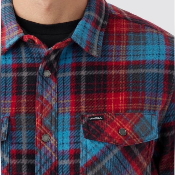 O'Neill NEW Glacier Plaid SuperFleece Shirt - Picture 6 of 12